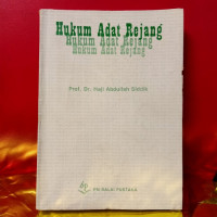 Hukum Adat Rejang